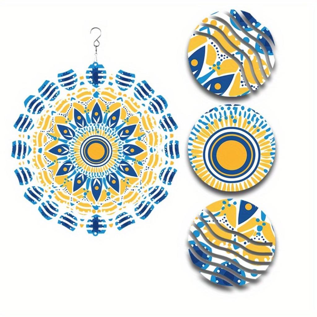 Bohemian Style Outdoor Wind Chime Handcrafted Garden Decor Sculptural Yard Art Colorful Rotating Gift for Indoor and Outdoor Use Wind Powered