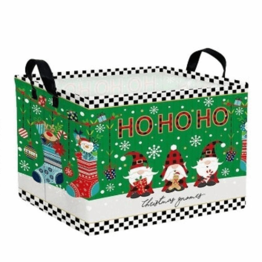 Large Capacity Christmas Storage Basket Cartoon Snowman Toys Organizer Box Laundry Hamper Closet