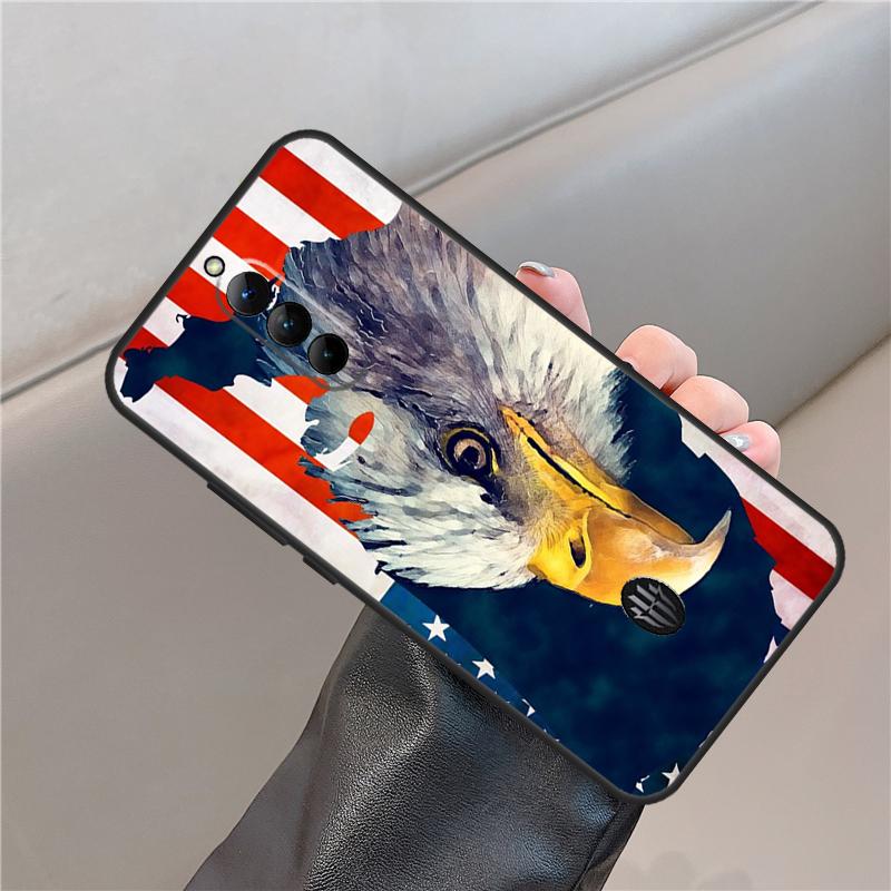 

American USA Flag Eagle Case For ZTE Nubia Red Magic 10 Pro Plus 6 7 8 9 6S 7S 8S 9S Pro 5G 6R RedMagic 10 Air Cover Red Magic 10 Air