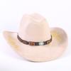 Beliebter europäischer und amerikanischer klassischer Wildleder Western Cowboyhut für Herren und Damen, großer Schirm, bestickt, Outdoor-Sonnenhut