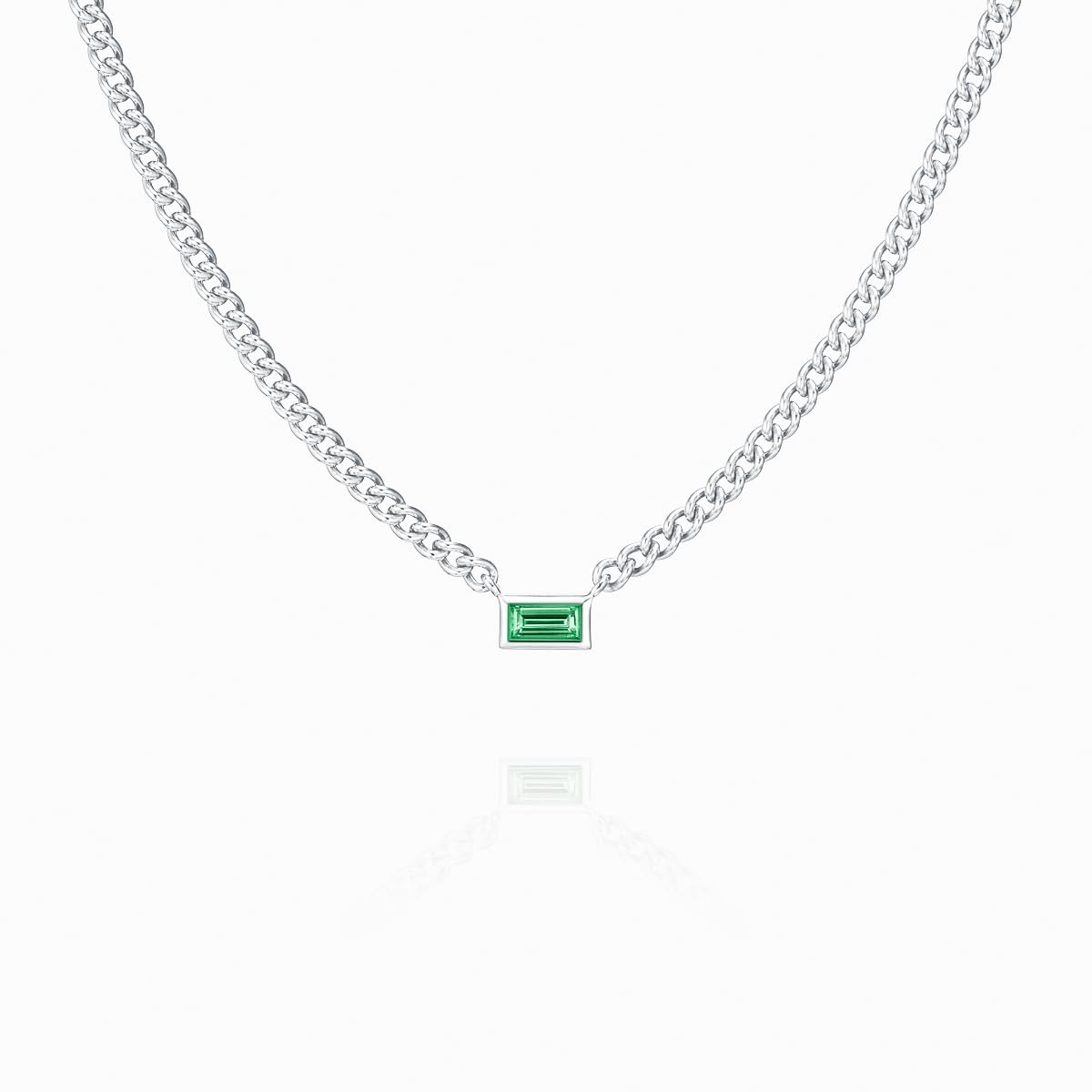 

Серебряное ожерелье Sea Homme May Birthstone [Yondo Plus]