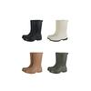 Mid Calf Rain Boots Seamless Waterproof PVC Rubber Wellies Anti Slip Thick Sole Outdoor Garden Work Rain Shoes