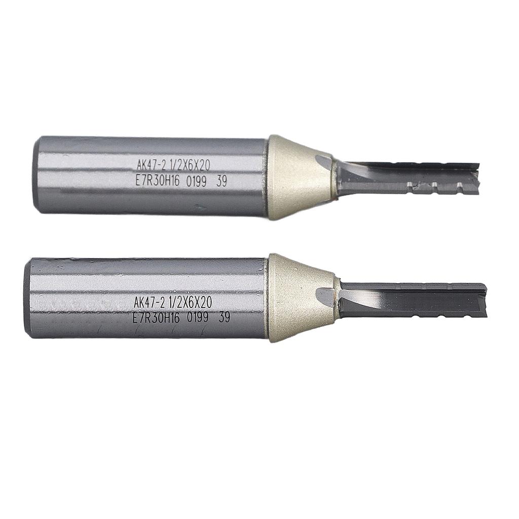 2PCS Woodworking Drill Bits 12 Inch Tungsten Steel CNC 3 Flutes Cutting Drill Bits