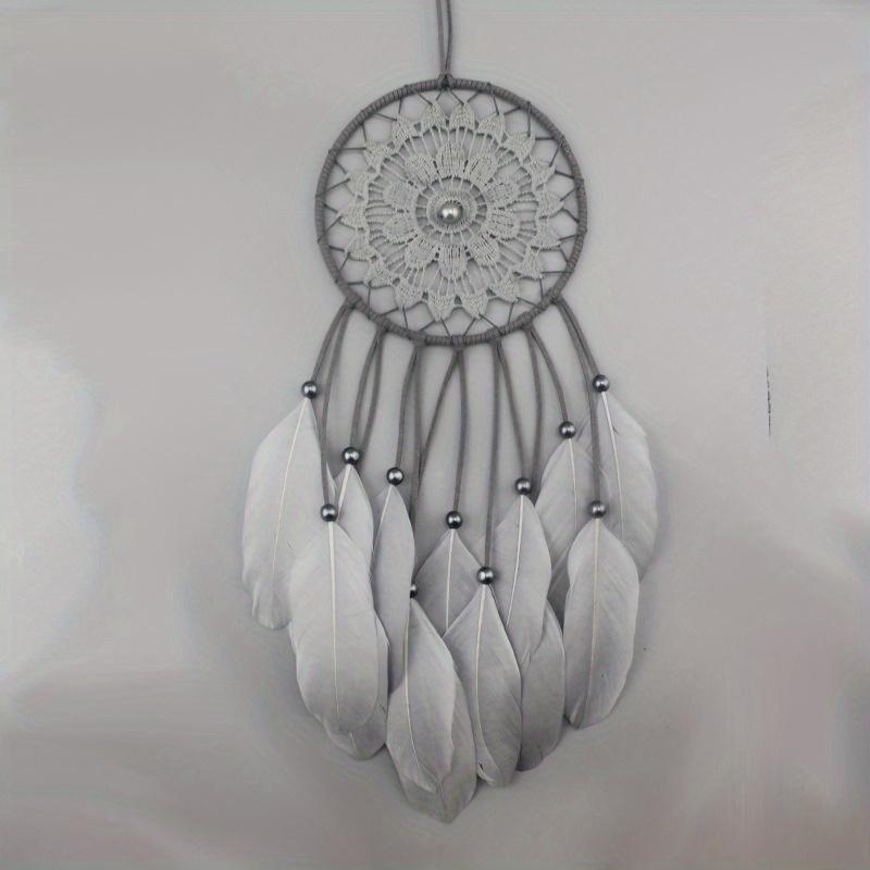 1Pcs White Simple Feather Handmade Jewelry Indian Dream Catcher Ornaments for Wedding Home Decoration Party Gifts Gifts for Friends