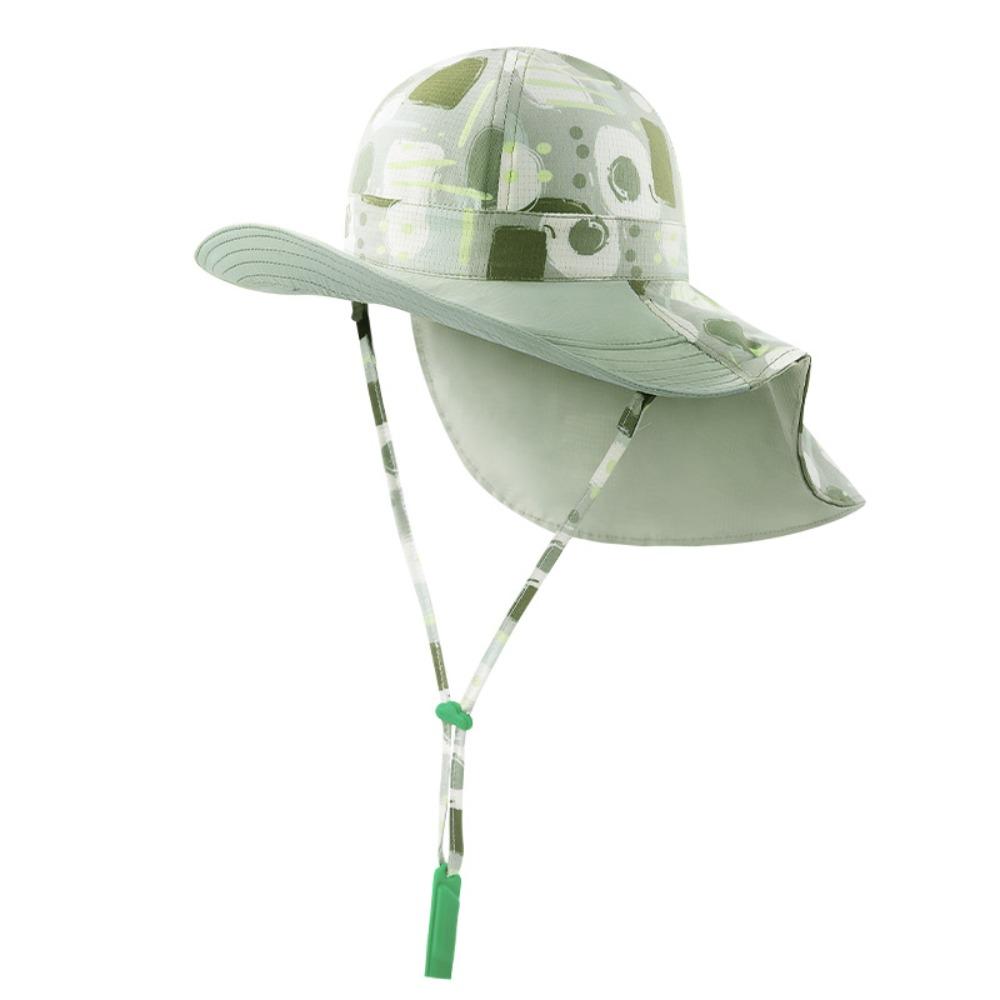 Shawl Attachment Double Sided Kid Sunhat Cotton Baby Shading Hat Cute Sand Beach Sun Hat  Picnic