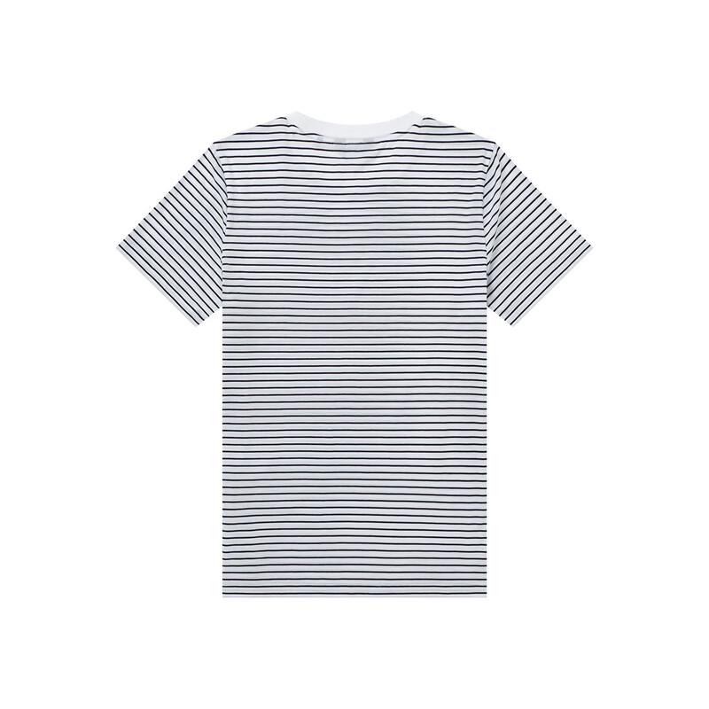 HAZZYS Women's Striped Contrast Crew Neck Short Sleeve T-Shirt