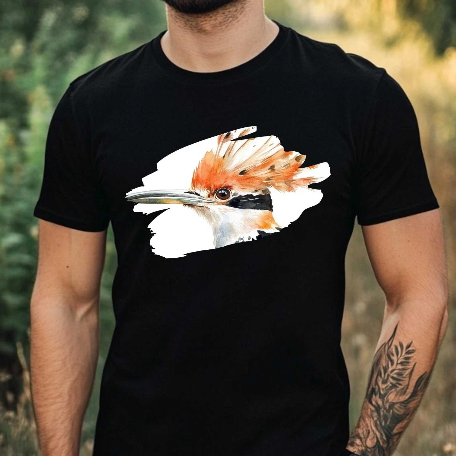 T-Shirt Herren Aquarell Vogel Motiv Baumwolle Größe XS bis 5XL XL