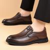 Men's business casual leather shoes driving shoes men's shoes Korean version trend loafers lazy shoes one pedal