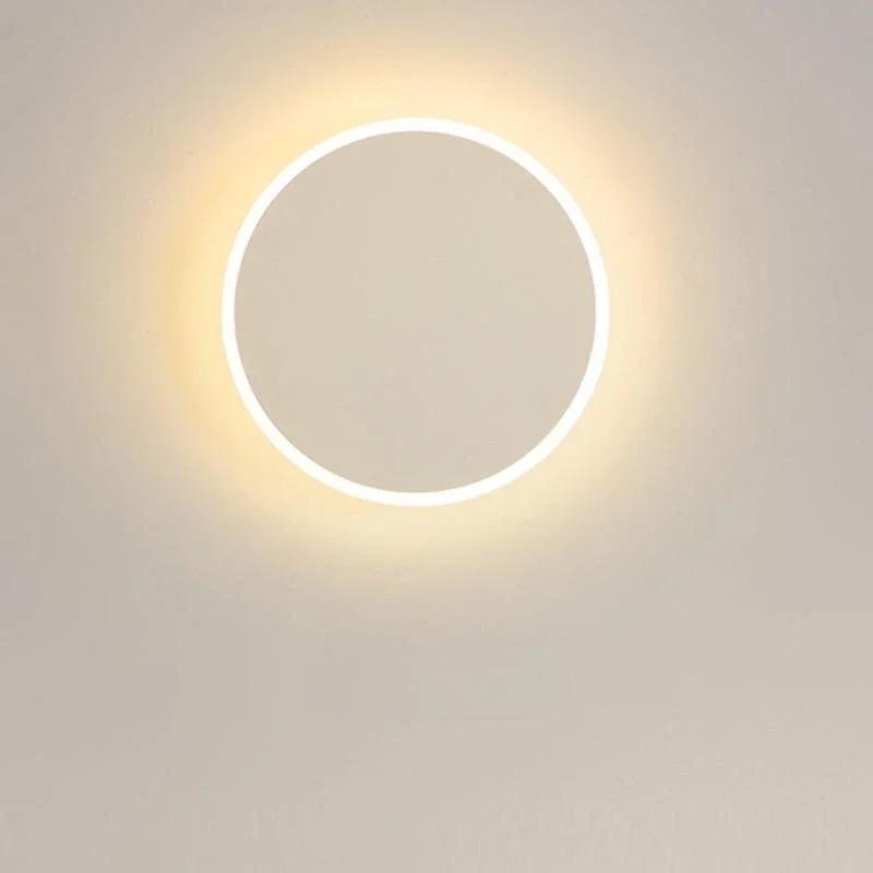 Modern minimalist wall lamp circular LED wall lamp Nordic living room background wall corridor bedroom bedside lighting fixture