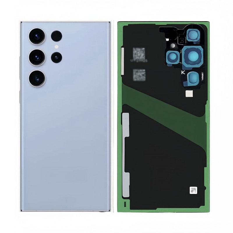 Battery Back Cover for Samsung Galaxy S23 Ultra SM-S918 PC Material back cover with Camera Lens Adhesive Repair Replacement Part