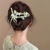 Green Butterfly Hair Clip Womens Back of The Head Hair Clip New Chinese Style Hair Accessory