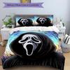 3Pcs Scream Mask Mystery Bedding Set Quilt Cover Pillowcase Home Christmas Xmas Halloween Gift 1 Duvet Cover 2 Pillowcase M929259