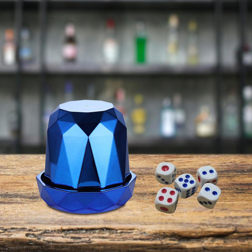 Dice Cup Storage Holder Professional Practical Sturdy Includes 5 Dices Shaker for