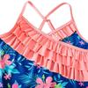 2023 Floral Ruffle One-Piece Swimsuit for Girls