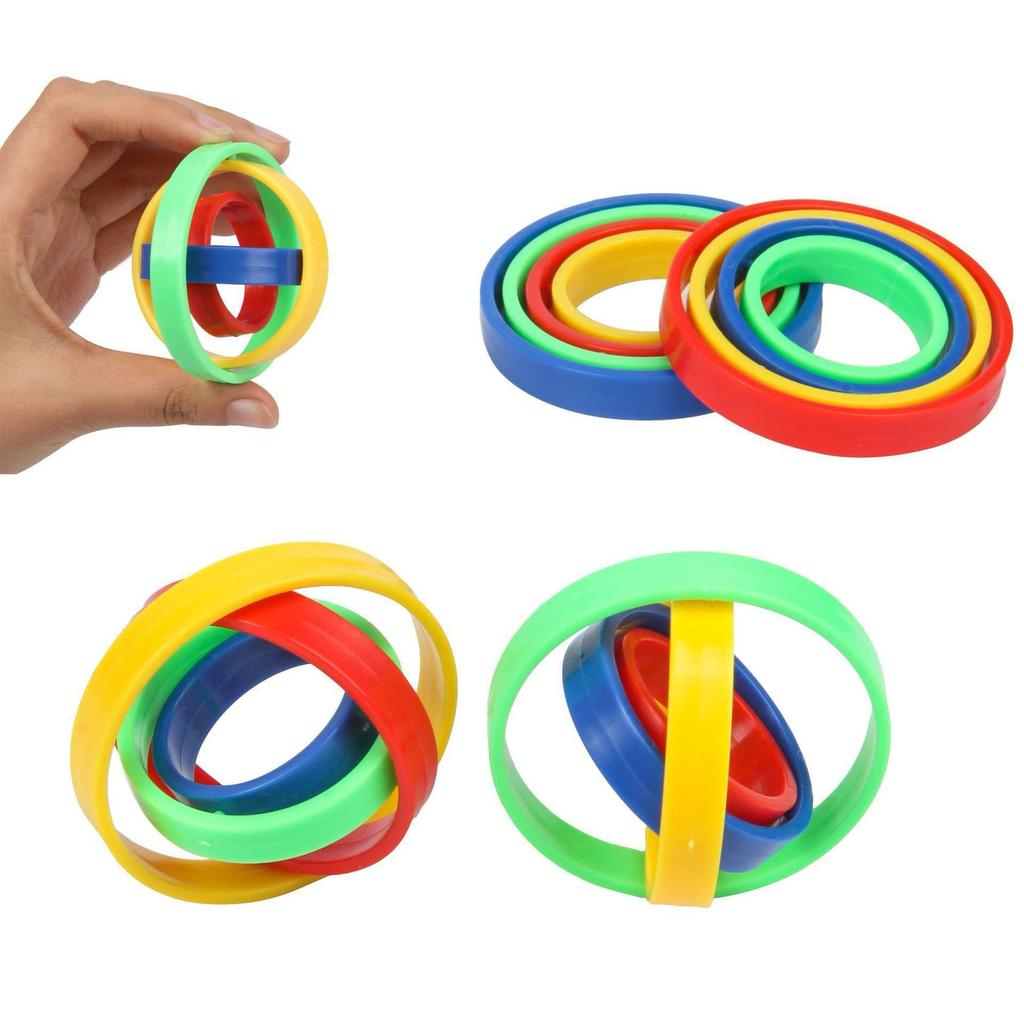 Toys 5PCS Infinite Flip 3D Gyro Multilayer Spinning Top Fidget Stress Relief for Goodie Bag Filler Stocking Stuffers Kids