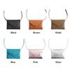 New PU Leather Shoulder Bag Solid Color Multifunctional Waist Bag Durable Mini Bag Necklace