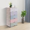 6-Drawer Storage Cabinet, Tall Dresser Organizer with Removable Drawers, Modern Closet Organizer for Bedroom, Playroom, Office