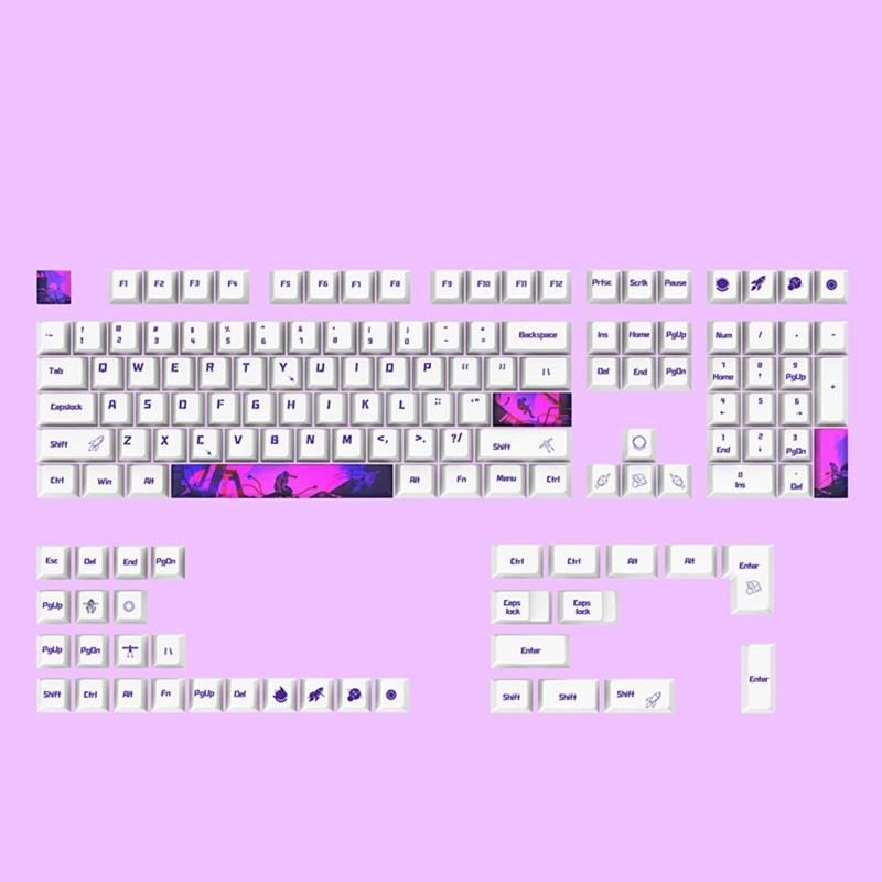 Height Keycaps for 108-Key 5-Side Dye Sublimation PBT Mechanical Keyboard Keycap Fit For 61 64 84 87 96 98 Keypad