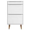 VidaXL Shoe Cabinet MOLDE White 59.5x35x103 Cm Pine Wood 350526