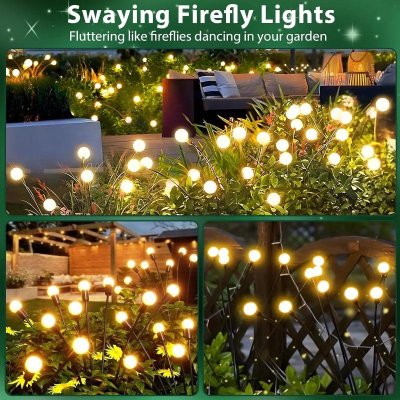 Outdoor Lights Solar Lawn Lamp Garden Lamp LED Wind-driven Firefly Ground Plug Lamp for Garden Lawn Landscape Holiday Light