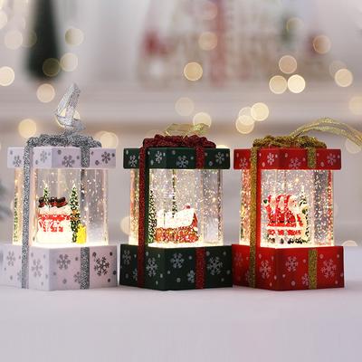 Weihnachten Ornamente Geschenk Schnee Blume Laterne Santa Schneemann Urlaub Dekoration Requisiten Handwerk Propse Dekor Atmosphäre Licht