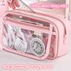 Pencil Bag Kawaii Student Translucent Stationery Box Diy Large Capacity Stationery Storage Bag School Stationery Supplies