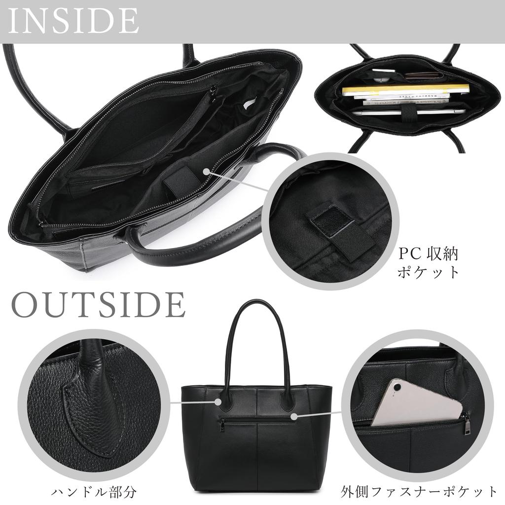 Guccio Leather: High-quality Genuine Leather Tote Bag for Men and Women. Large Capacity, Fits A4 and 14-inch Laptops. A Simple, Unisex Shoulder Bag
