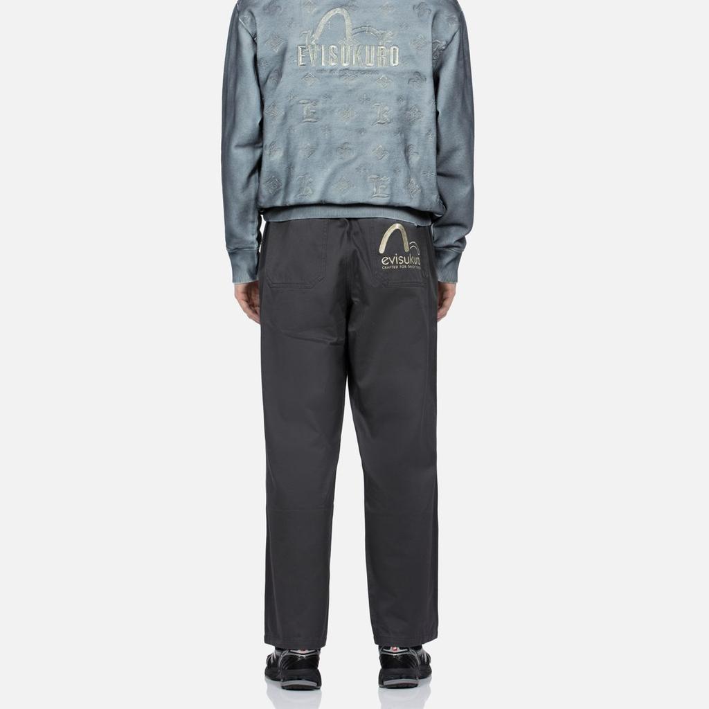 Evisu Seagull And Logo Embroidered Pocket Casual Pants Men pants Dark-Gray 2EAGNM3PT5138XXCT