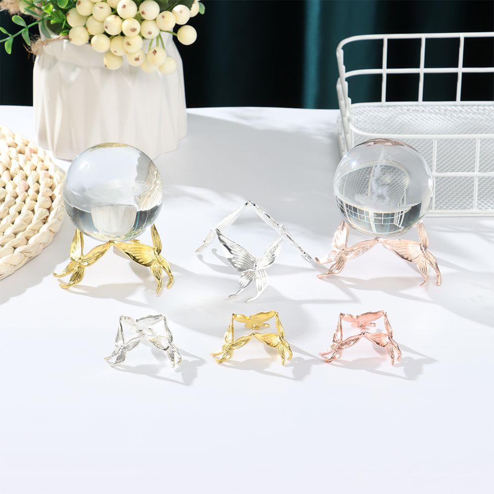 Metal Butterfly Display Base Holder Stand for Crystal Ball Sphere Globe Support Home Decoration Ornaments Craft Metal Gift