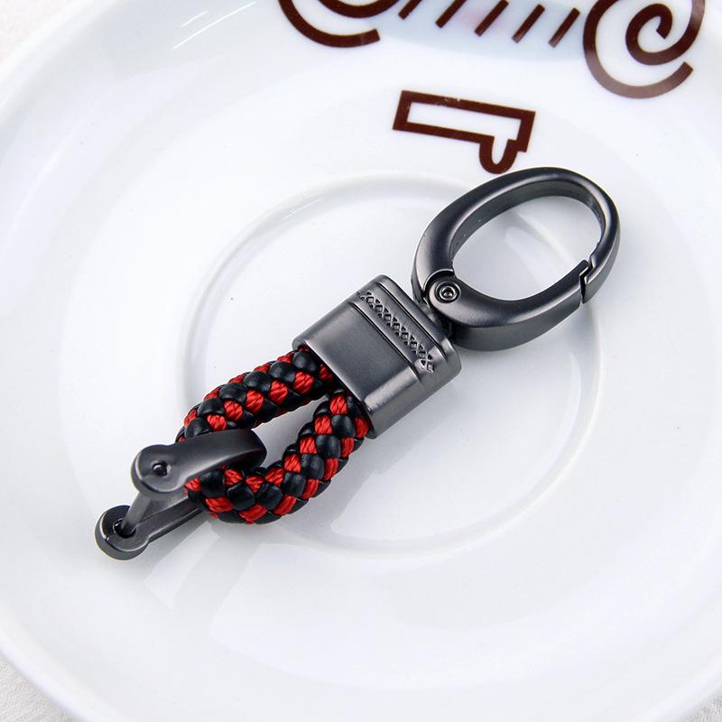 Braided Rope Sub-Gun Printing Keychain Men'S And Women'S Waist Hanging Big Head Chain General Car Key Bag Accessories