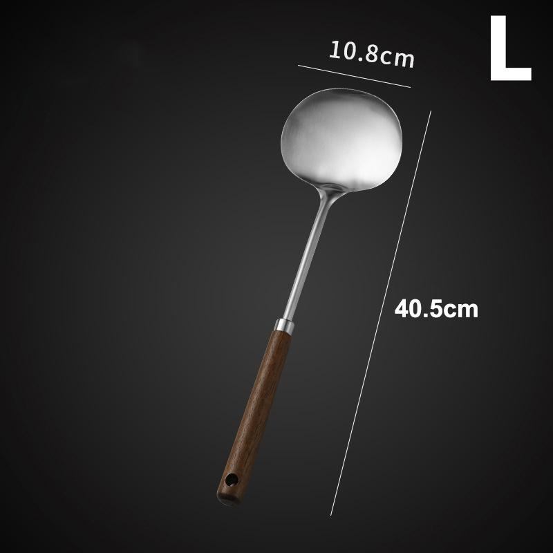 

Лопатка из нержавеющей стали 201 Нескользящая Лопатка с грибовидной головкой для приготовления пищи Длинная Жаростойкая Кухонная лопатка для жарки, жарки в воке, блинов S