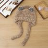 Winter Hat Women's Plush Cute Frog Ears Versatile Lace-up Wool Hat Warm Plush Thickened Headhat
