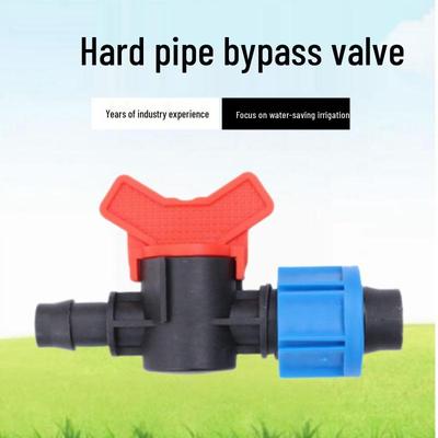 16/20 Drip Irrigation Fittings: Pull Ring Lock Nut Bypass Valve, Connector, and Tape for Hard Pipe Systems