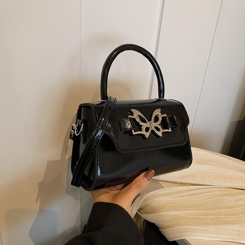 

Модная сумка с нежной текстурой, весенняя универсальная сумка-мессенджер, маленькая квадратная сумка чёрный