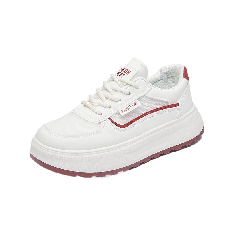 2025 summer little white shoes new Korean version ins female students thick sole heightening mesh breathable casual street shot H150
