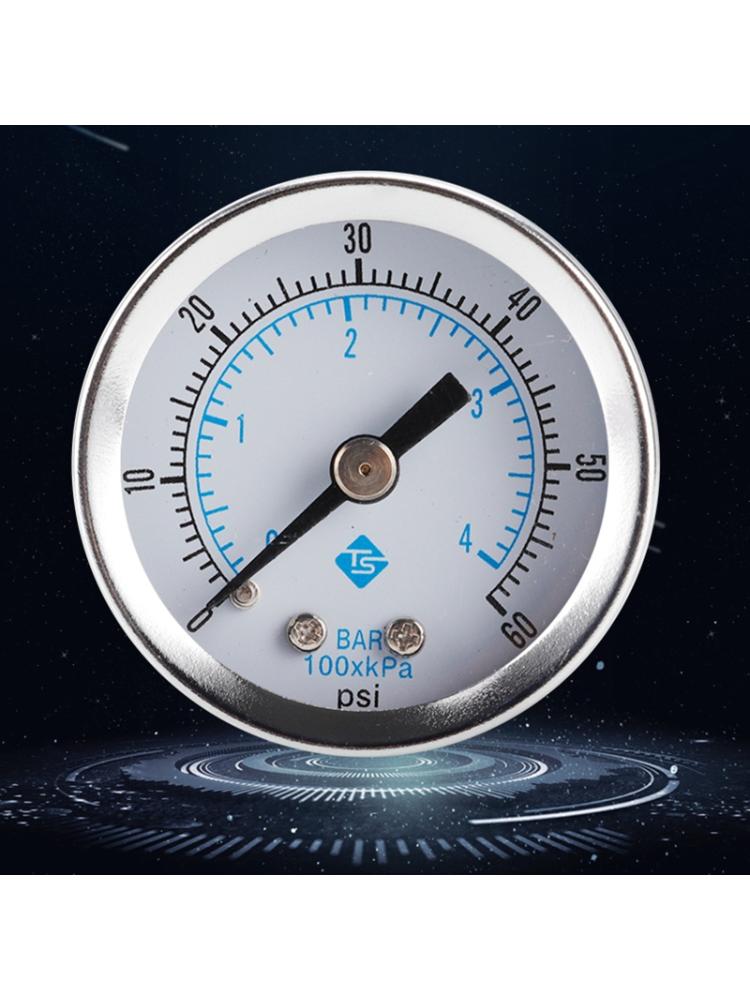 Upgraded Pressure Gauge 1/8" Thread Pressure Gauge Mini Pressure Gauge Steel for Shell & Brass Thread Shatter-proof Gaug