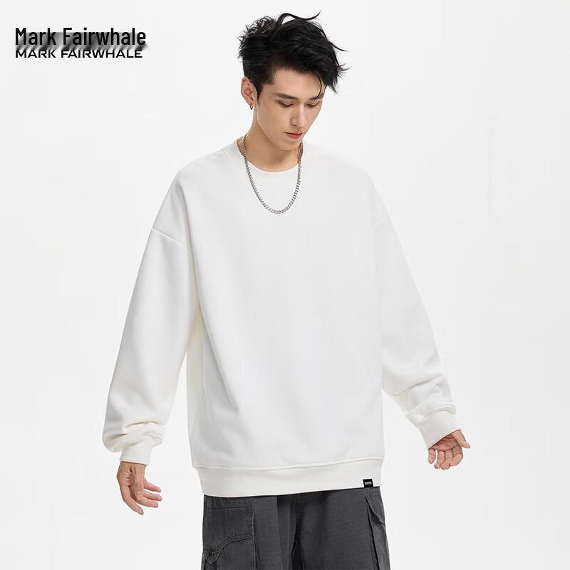 Mark Fairwhale Men's Solid Crewneck Long Sleeve Sweatshirt