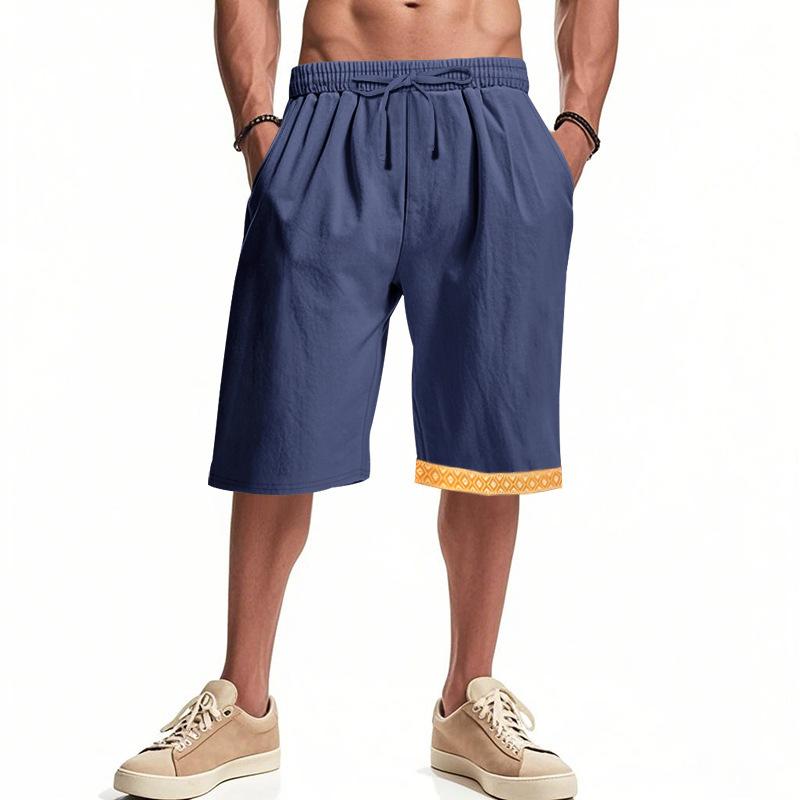 Summer Men's Linen Loose-Fit Breathable Beach Shorts