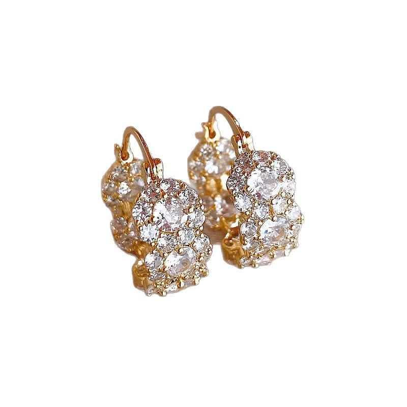 Elegant Rhinestone Ear Cuffs - Versatile Retro Luxury Design