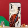Elegant Violins Bow Sheet Music Case For Samsung Galaxy A56 A33 A13 A36 A23 A52 A32 A12 A54 A34 A14 A16 A53 A15 A35 A55 A17