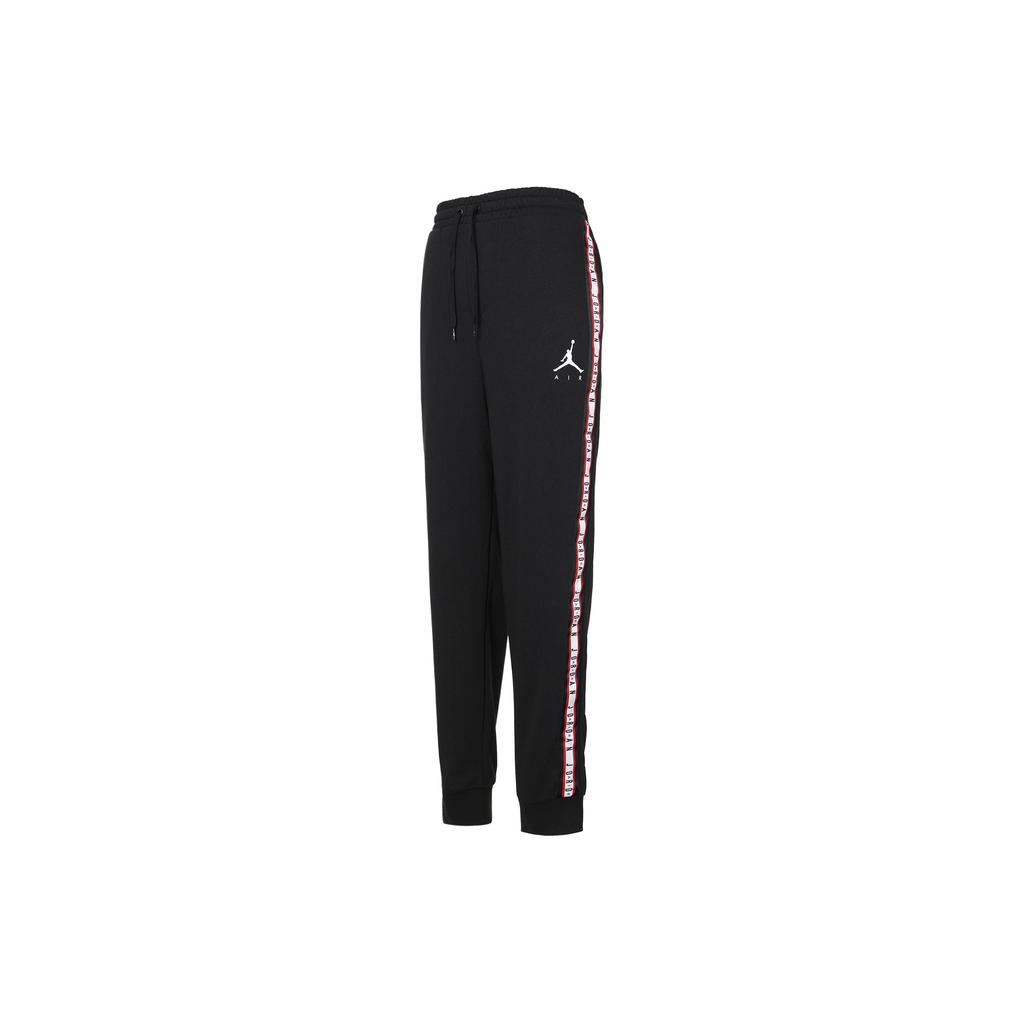 Jordan Logo Print Tapered Knit Track Pants Men Bottoms Black CU2700-010