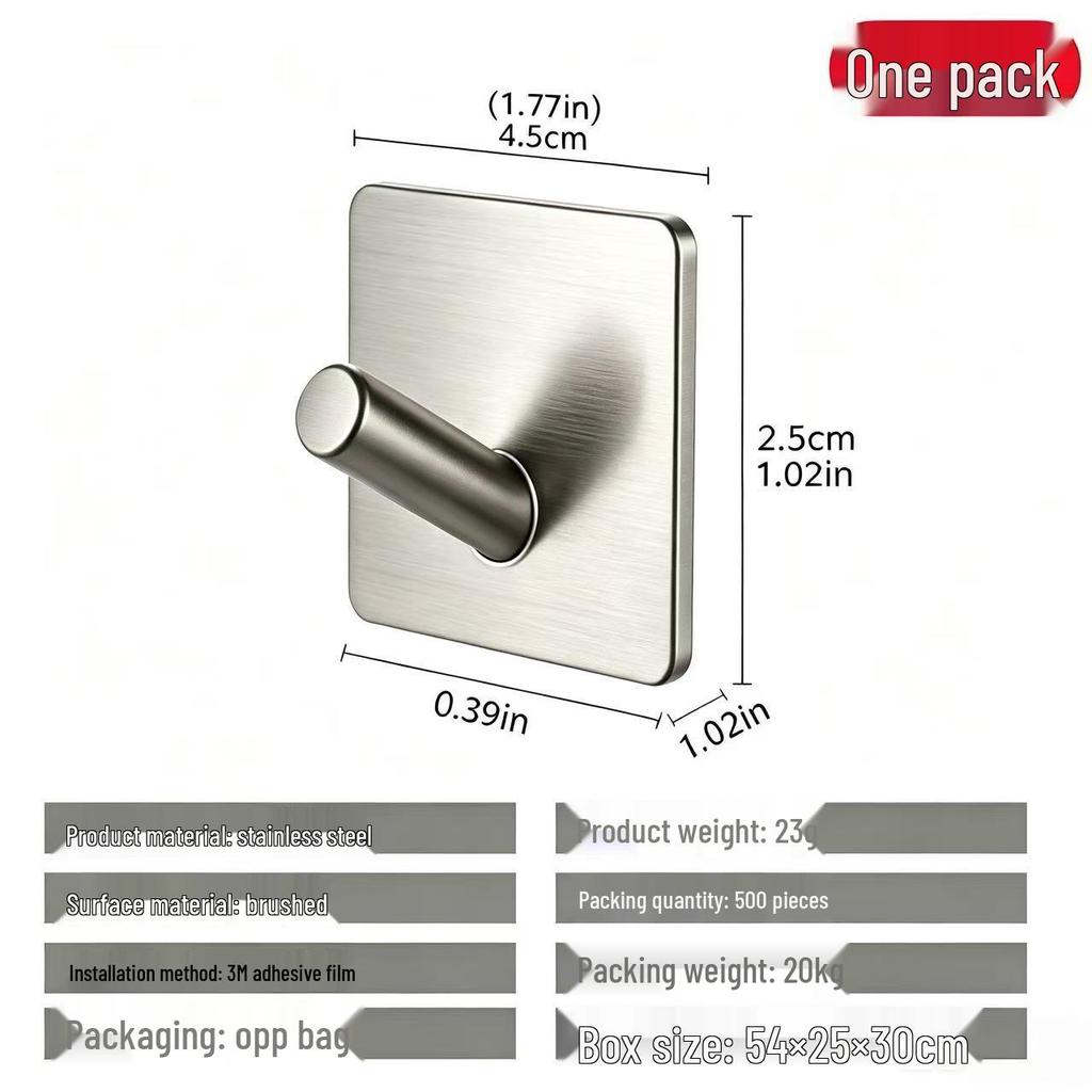 Traceless Stainless Steel Suction Cup Hook for Bathrooms & Kitchens