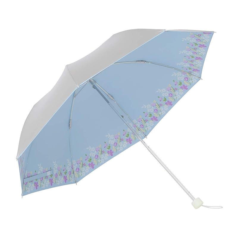 

parasol lightweight folding ladies For both rain and shine UV cut shading heat shield Cool Umbrella [LIEBEN-0590(0577)] (Fleur blue)