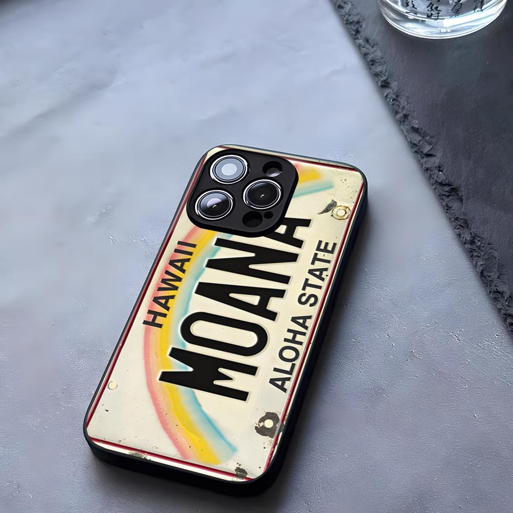 

Vintage Hawaii License Plate Aloha Phone Case Tempered Glass For IPhone 17 13 14 16 12 15 11 Pro Max Plus Mini X XR SE2020 Coque iPhone 16 Plus