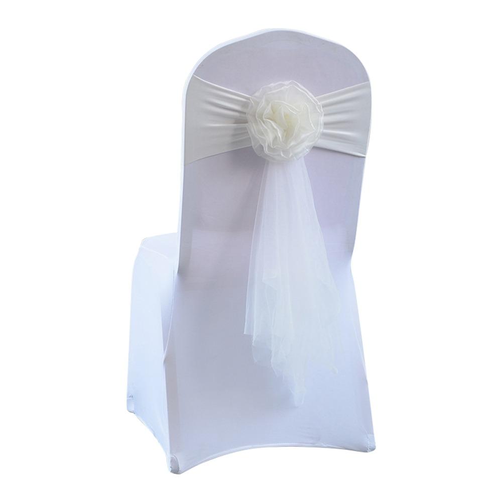Stretch Chair Bow Tie Ready Made Spandex Stretch Cover Elegant Chair Sashes  Banquet Setting