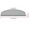 Stair Mats 30 Pcs. Light Gray 65X24X4 Cm