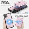 For iPhone 12 Pro Max 6.7 inch Case JEEHOOD J09 RFID Blocking Card Holder Leather Back Phone Cover Compatible with MagSafe