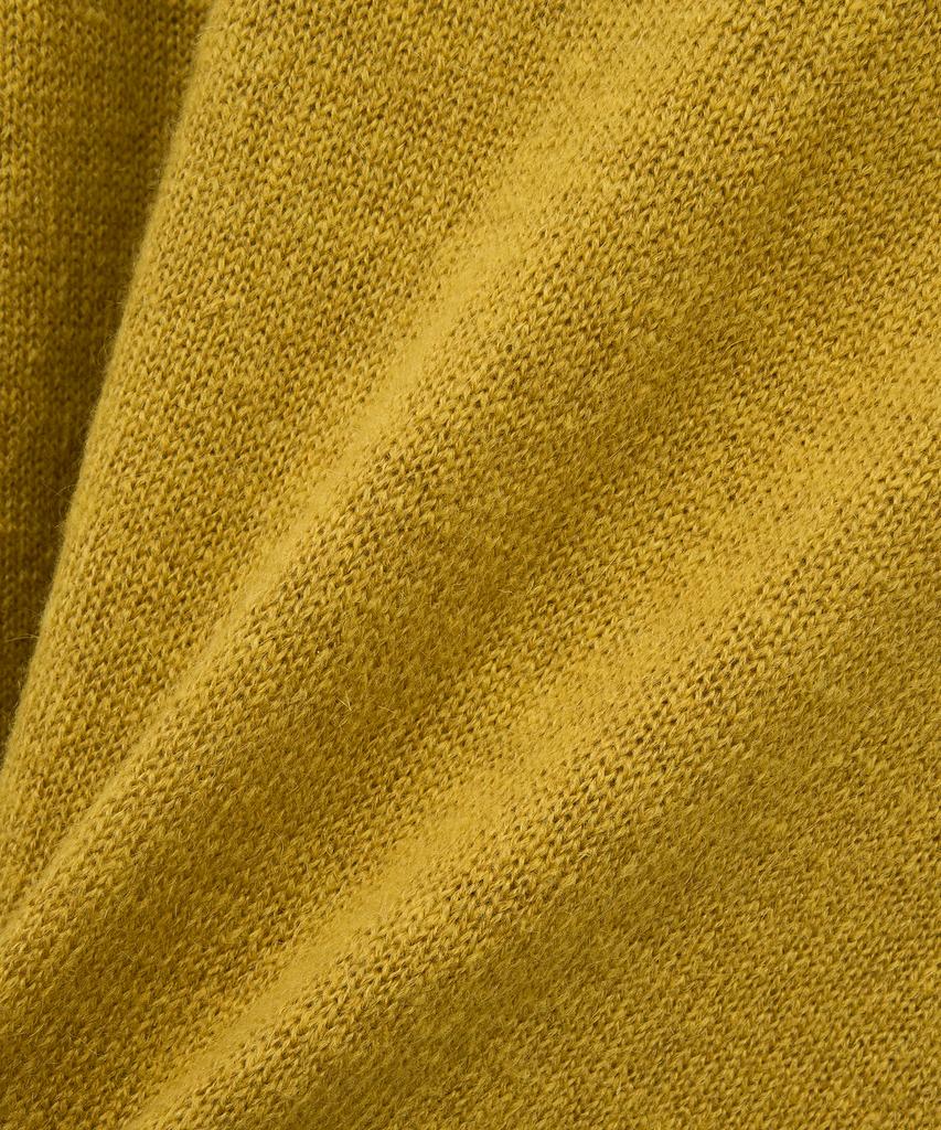 NOIRER Kid Mohair Boucle Crop Knit (Mustard)