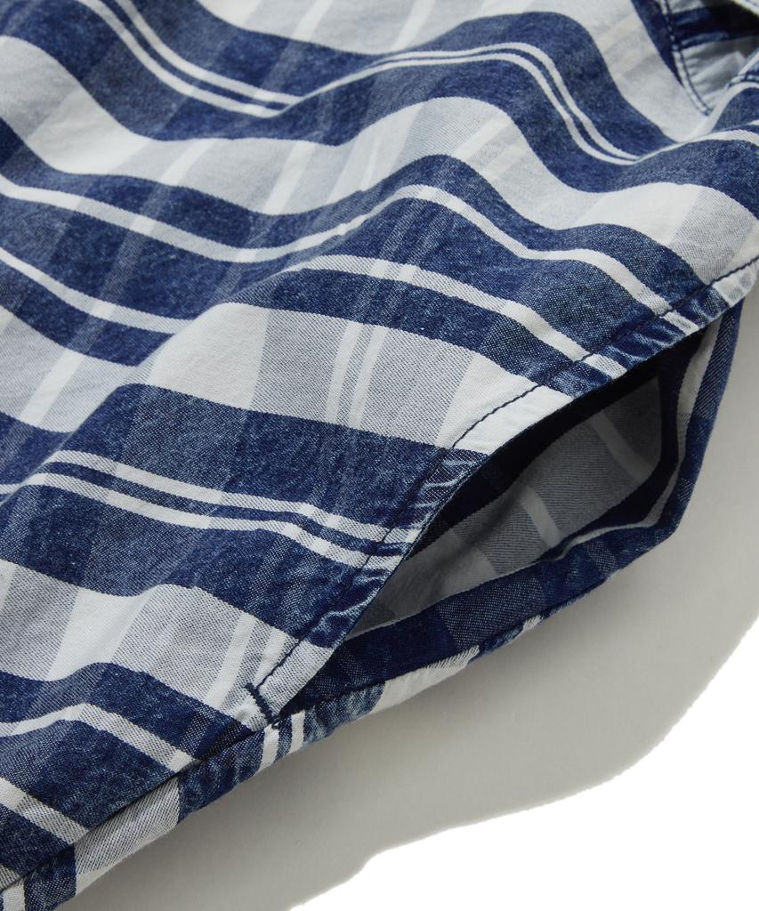 Penfield Check Shirt Dress Dark Indigo_Fs2Ws81F