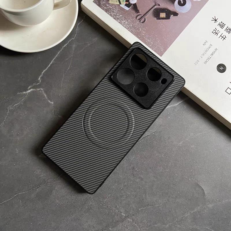 For Tecno Spark 10 10C Luxury Frosted Carbon Fiber Phone Case For Tecno Spark 20 Pro Plus 20C Magnetic Wireless Charge Cover